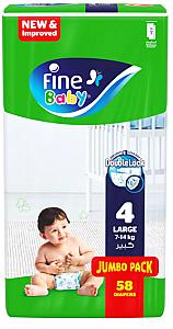 حفاضات فاين بيبي رقم 4 عبوة 50حبه رائد الشيخ بالشدة